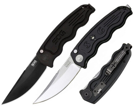 Купите автоматический нож SOG TAC Automatic Satin и Black TiNi (ST01 - ST02) в Сургуте Нижневартовске в нашем интернет-магазине