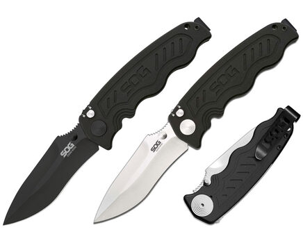 Купите полуавтоматический складной нож SOG Zoom Mini Satin и Black TiNi (ZM1001 - ZM1002) в Сургуте Нижневартовске в нашем интернет-магазине