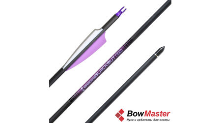 купите Карбоновая стрела для лука Bowmaster Blackout 340, оперение 3 дюйма Shield в Сургуте Нижневартовске