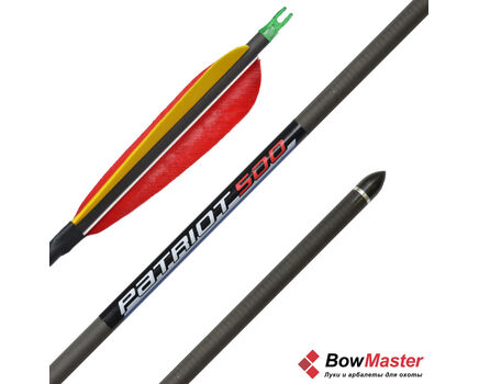 Купите карбоновые стрелы для традиционного лука Bowmaster Patriot 500 с натуральным оперением в интернет-магазине