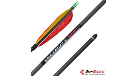 купите Карбоновая стрела для лука Bowmaster Patriot 500 с натуральным оперением 5 дюймов в Сургуте Нижневартовске
