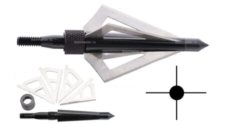 купите Наконечники охотничьи Man-kung MK-4BAL фиксированные, 100 гран, 4 лезвия (3 шт.) в Сургуте Нижневартовске