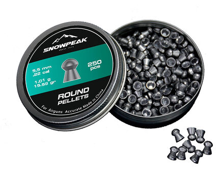 Купите cвинцовые пульки для пневматики SnowPeak Round калибр 5.5 мм в Сургуте Нижневартовске в нашем магазине