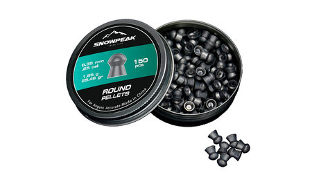 купите Свинцовые пульки для пневматики SnowPeak Round калибр 6.35 мм в Сургуте Нижневартовске