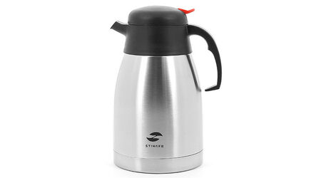 купите Термо-кофейник серебристый c чёрными вставками 1,5 л Stinger HY-CP301-1 в Сургуте Нижневартовске