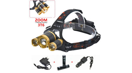 купите Светодиодный налобный фонарь Boruit HL-006 (Cree XML T6 + 2 Q5) 2200 люмен в Сургуте Нижневартовске