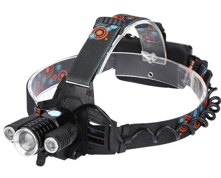 Купите налобный фонарь на велосипед UltraFire W-603 (Cree XML T6 + 2 Q5) 3500 люмен в интернет-магазине