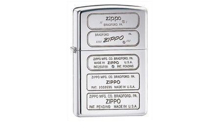 купите Зажигалка Zippo 28381 Zippo Bottom Timeline Stamp High Polish Chrome (зеркальный хром, гравировки днищ зажигалок) в Сургуте Нижневартовске